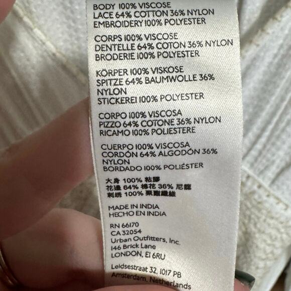 Free People Southwest Lace Maxi Dress Long Sleeve White Size Medium - Picture 11 of 16